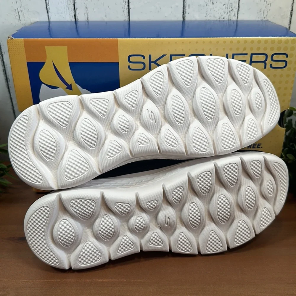Skechers Black and White Slip-On Sneakers - Picture 10 of 11
